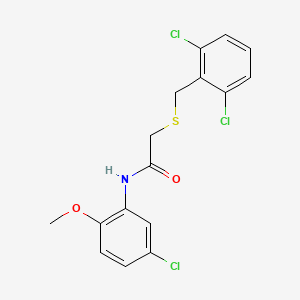 N-(5-chloro-2-methoxyphenyl)-2-[(2,6-dichlorobenzyl)sulfanyl]acetamide