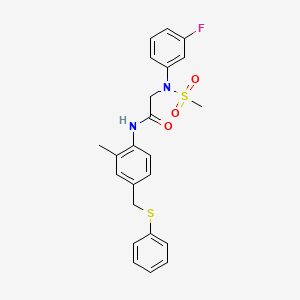 N~2~-(3-fluorophenyl)-N~1~-{2-methyl-4-[(phenylthio)methyl]phenyl}-N~2~-(methylsulfonyl)glycinamide