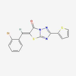 molecular formula C15H8BrN3OS2 B3634279 5-(2-bromobenzylidene)-2-(2-thienyl)[1,3]thiazolo[3,2-b][1,2,4]triazol-6(5H)-one 