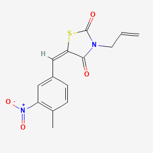 (5E)-5-(4-methyl-3-nitrobenzylidene)-3-(prop-2-en-1-yl)-1,3-thiazolidine-2,4-dione