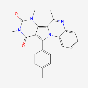 9,12,14-trimethyl-17-(4-methylphenyl)-1,8,12,14-tetrazatetracyclo[8.7.0.02,7.011,16]heptadeca-2,4,6,8,10,16-hexaene-13,15-dione