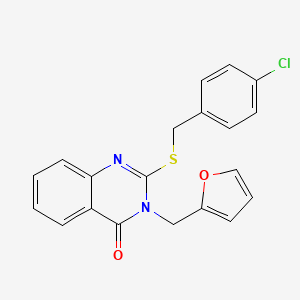 2-{[(4-CHLOROPHENYL)METHYL]SULFANYL}-3-[(FURAN-2-YL)METHYL]-3,4-DIHYDROQUINAZOLIN-4-ONE