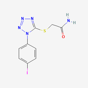 molecular formula C9H8IN5OS B3634299 2-[1-(4-Iodophenyl)tetrazol-5-yl]sulfanylacetamide 