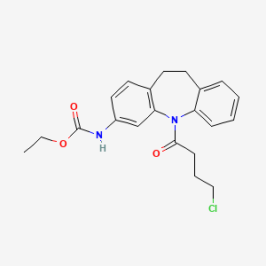 molecular formula C21H23ClN2O3 B3634353 ethyl N-[11-(4-chlorobutanoyl)-5,6-dihydrobenzo[b][1]benzazepin-2-yl]carbamate 