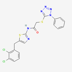 N-[5-(2,3-dichlorobenzyl)-1,3-thiazol-2-yl]-2-[(1-phenyl-1H-tetrazol-5-yl)thio]acetamide