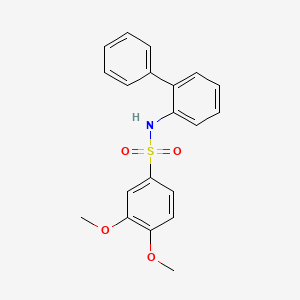 molecular formula C20H19NO4S B3634390 N-2-biphenylyl-3,4-dimethoxybenzenesulfonamide 