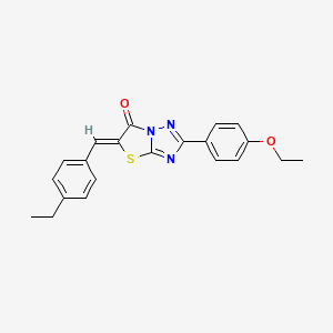 molecular formula C21H19N3O2S B3634420 2-(4-ethoxyphenyl)-5-(4-ethylbenzylidene)[1,3]thiazolo[3,2-b][1,2,4]triazol-6(5H)-one 