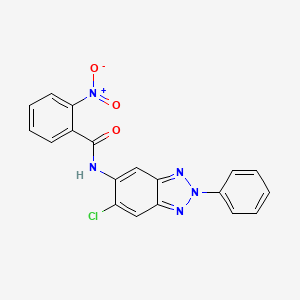 molecular formula C19H12ClN5O3 B3634431 N-(6-chloro-2-phenyl-2H-1,2,3-benzotriazol-5-yl)-2-nitrobenzamide 