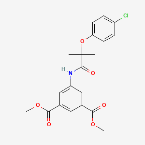 dimethyl 5-{[2-(4-chlorophenoxy)-2-methylpropanoyl]amino}isophthalate