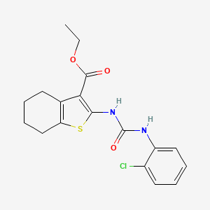 molecular formula C18H19ClN2O3S B3634455 ethyl 2-({[(2-chlorophenyl)amino]carbonyl}amino)-4,5,6,7-tetrahydro-1-benzothiophene-3-carboxylate 