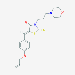 molecular formula C20H24N2O3S2 B363447 5-[4-(Allyloxy)benzylidene]-3-[3-(4-morpholinyl)propyl]-2-thioxo-1,3-thiazolidin-4-one CAS No. 853904-45-7