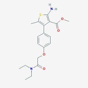 molecular formula C19H24N2O4S B363448 Methyl 2-amino-4-[4-[2-(diethylamino)-2-oxoethoxy]phenyl]-5-methylthiophene-3-carboxylate CAS No. 685861-82-9