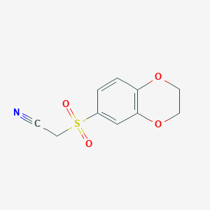 molecular formula C10H9NO4S B363451 (2,3-二氢-1,4-苯并二氧杂环-6-基磺酰基)乙腈 CAS No. 881044-61-7