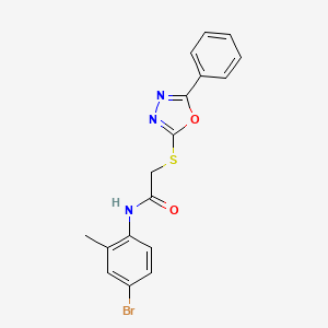 N-(4-bromo-2-methylphenyl)-2-[(5-phenyl-1,3,4-oxadiazol-2-yl)sulfanyl]acetamide