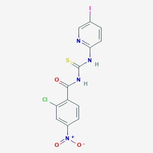 2-chloro-N-[(5-iodopyridin-2-yl)carbamothioyl]-4-nitrobenzamide