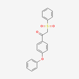 molecular formula C20H16O4S B3634529 1-(4-phenoxyphenyl)-2-(phenylsulfonyl)ethanone 