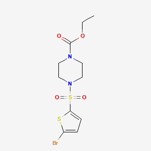 ethyl 4-[(5-bromo-2-thienyl)sulfonyl]-1-piperazinecarboxylate