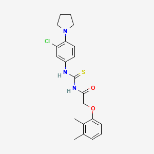 N-{[3-chloro-4-(pyrrolidin-1-yl)phenyl]carbamothioyl}-2-(2,3-dimethylphenoxy)acetamide