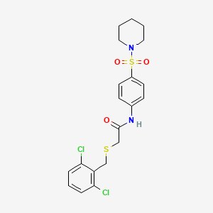 2-[(2,6-dichlorobenzyl)sulfanyl]-N-[4-(piperidin-1-ylsulfonyl)phenyl]acetamide