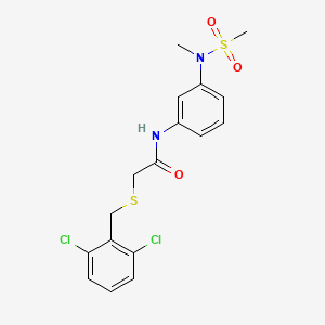 2-[(2,6-dichlorobenzyl)sulfanyl]-N-{3-[methyl(methylsulfonyl)amino]phenyl}acetamide