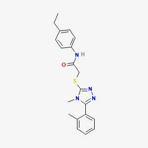 N-(4-ethylphenyl)-2-{[4-methyl-5-(2-methylphenyl)-4H-1,2,4-triazol-3-yl]sulfanyl}acetamide