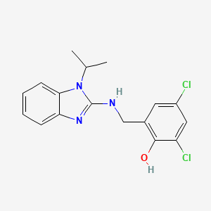 2,4-dichloro-6-{[(1-isopropyl-1H-benzimidazol-2-yl)amino]methyl}phenol