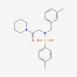 molecular formula C22H28N2O3S B3634664 4-methyl-N-(3-methylbenzyl)-N-[2-oxo-2-(piperidin-1-yl)ethyl]benzenesulfonamide 