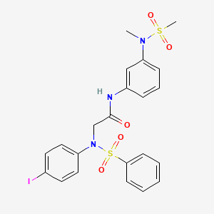 molecular formula C22H22IN3O5S2 B3634686 N~2~-(4-iodophenyl)-N~1~-{3-[methyl(methylsulfonyl)amino]phenyl}-N~2~-(phenylsulfonyl)glycinamide 