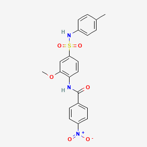 N-(2-methoxy-4-{[(4-methylphenyl)amino]sulfonyl}phenyl)-4-nitrobenzamide