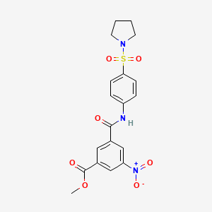 METHYL 3-NITRO-5-{[4-(1-PYRROLIDINYLSULFONYL)ANILINO]CARBONYL}BENZOATE