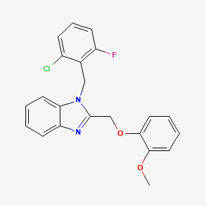 1-(2-chloro-6-fluorobenzyl)-2-[(2-methoxyphenoxy)methyl]-1H-benzimidazole