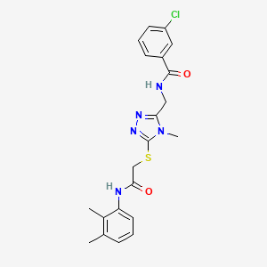 3-chloro-N-{[5-({2-[(2,3-dimethylphenyl)amino]-2-oxoethyl}sulfanyl)-4-methyl-4H-1,2,4-triazol-3-yl]methyl}benzamide