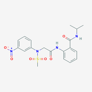 2-{[N-(methylsulfonyl)-N-(3-nitrophenyl)glycyl]amino}-N-(propan-2-yl)benzamide