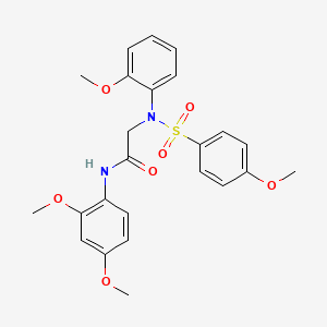 N~1~-(2,4-dimethoxyphenyl)-N~2~-(2-methoxyphenyl)-N~2~-[(4-methoxyphenyl)sulfonyl]glycinamide