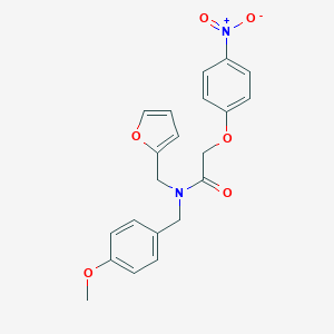 molecular formula C21H20N2O6 B363484 N-(2-furylmethyl)-N-(4-methoxybenzyl)-2-(4-nitrophenoxy)acetamide CAS No. 874206-08-3