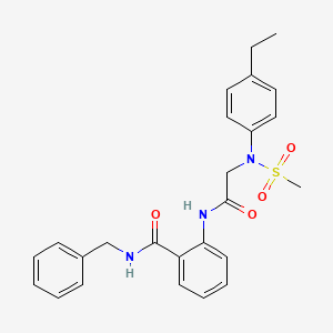 molecular formula C25H27N3O4S B3634843 N-benzyl-2-{[N-(4-ethylphenyl)-N-(methylsulfonyl)glycyl]amino}benzamide 