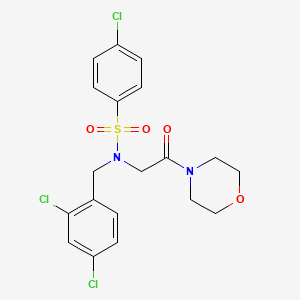 4-chloro-N-(2,4-dichlorobenzyl)-N-[2-(morpholin-4-yl)-2-oxoethyl]benzenesulfonamide