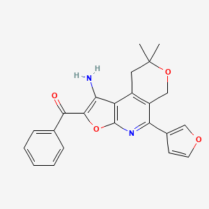 [1-amino-5-(3-furyl)-8,8-dimethyl-8,9-dihydro-6H-furo[2,3-b]pyrano[4,3-d]pyridin-2-yl](phenyl)methanone