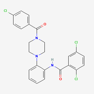 2,5-dichloro-N-{2-[4-(4-chlorobenzoyl)-1-piperazinyl]phenyl}benzamide