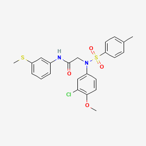 N~2~-(3-chloro-4-methoxyphenyl)-N~2~-[(4-methylphenyl)sulfonyl]-N~1~-[3-(methylthio)phenyl]glycinamide