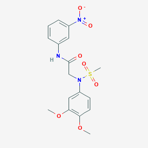 2-(3,4-dimethoxy-N-methylsulfonylanilino)-N-(3-nitrophenyl)acetamide