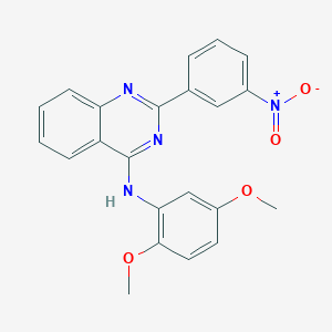 N-(2,5-dimethoxyphenyl)-2-(3-nitrophenyl)-4-quinazolinamine