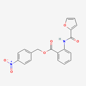 molecular formula C19H14N2O6 B3634908 4-nitrobenzyl 2-(2-furoylamino)benzoate 