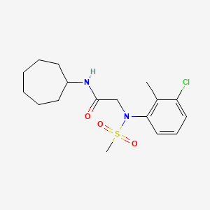 2-(3-chloro-2-methyl-N-methylsulfonylanilino)-N-cycloheptylacetamide