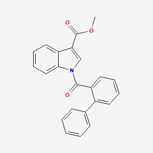 molecular formula C23H17NO3 B3634935 methyl 1-(2-biphenylylcarbonyl)-1H-indole-3-carboxylate 