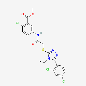 methyl 2-chloro-5-[({[5-(2,4-dichlorophenyl)-4-ethyl-4H-1,2,4-triazol-3-yl]sulfanyl}acetyl)amino]benzoate