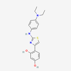 4-(2-{[4-(Diethylamino)phenyl]amino}-1,3-thiazol-4-yl)benzene-1,3-diol