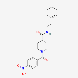 N-[2-(cyclohexen-1-yl)ethyl]-1-(4-nitrobenzoyl)piperidine-4-carboxamide