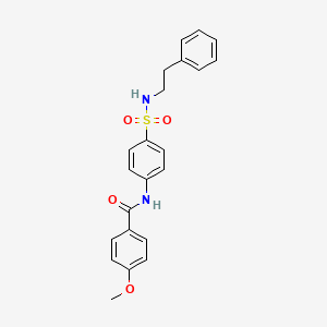 4-methoxy-N-{4-[(2-phenylethyl)sulfamoyl]phenyl}benzamide