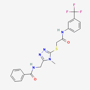 N-({4-methyl-5-[(2-oxo-2-{[3-(trifluoromethyl)phenyl]amino}ethyl)thio]-4H-1,2,4-triazol-3-yl}methyl)benzamide